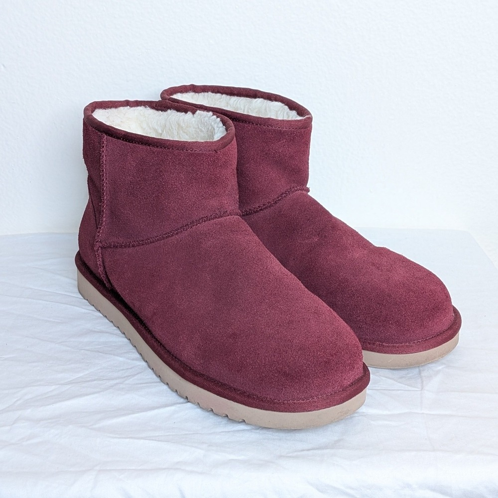 Koolaburra by UGG Koola Mini II Burgundy Suede Boots 1114851 Womens 12